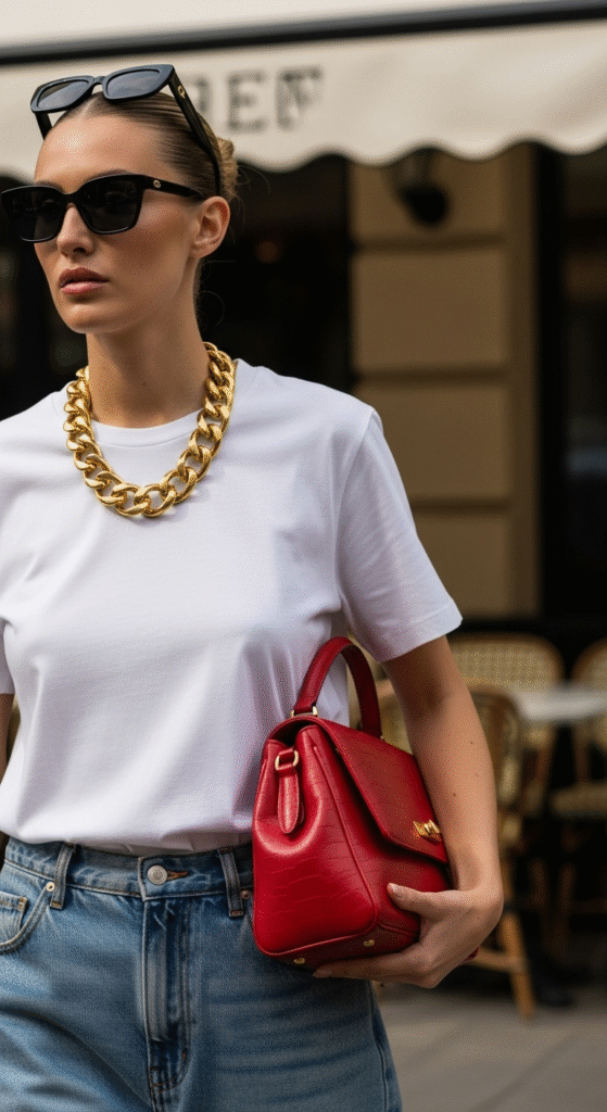 Statement Accessories & Pops of Color