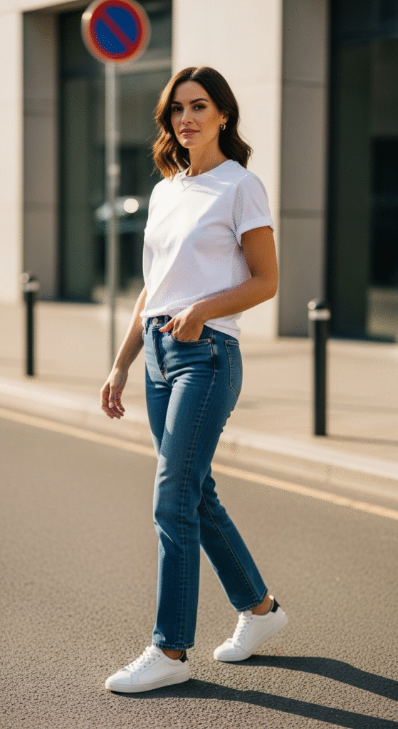White Tee + Denim