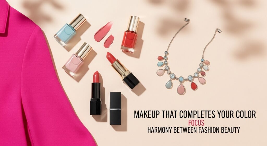 makeup and dress combination