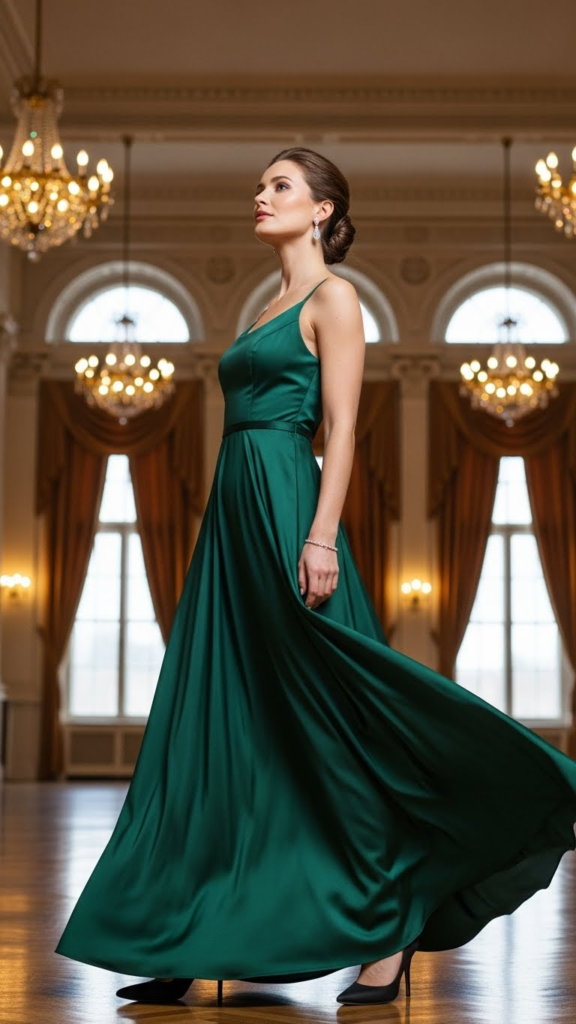 Floor-Length Gown with Clean Silhouette
