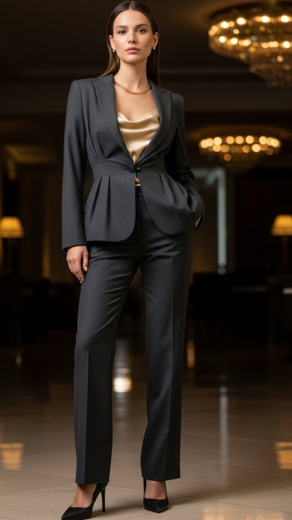 Tailored Suit with Feminine Cut