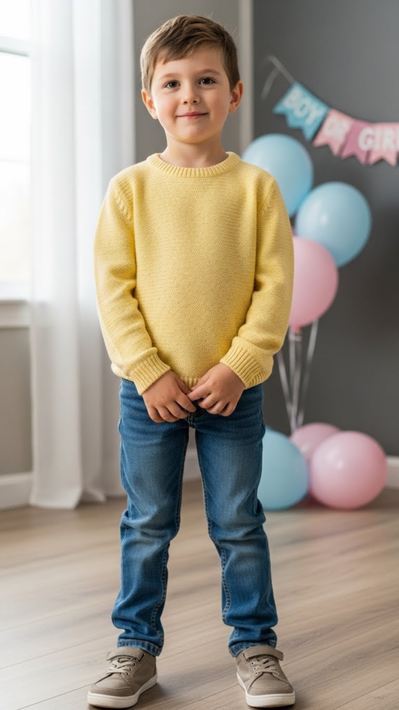 Soft Knit Sweater with Jeans