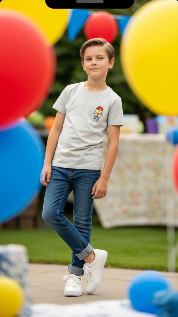 Graphic Tee with Clean Sneakers