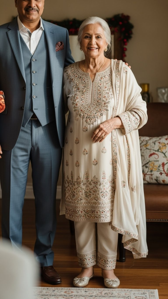 Lightweight Embroidered Suit Set