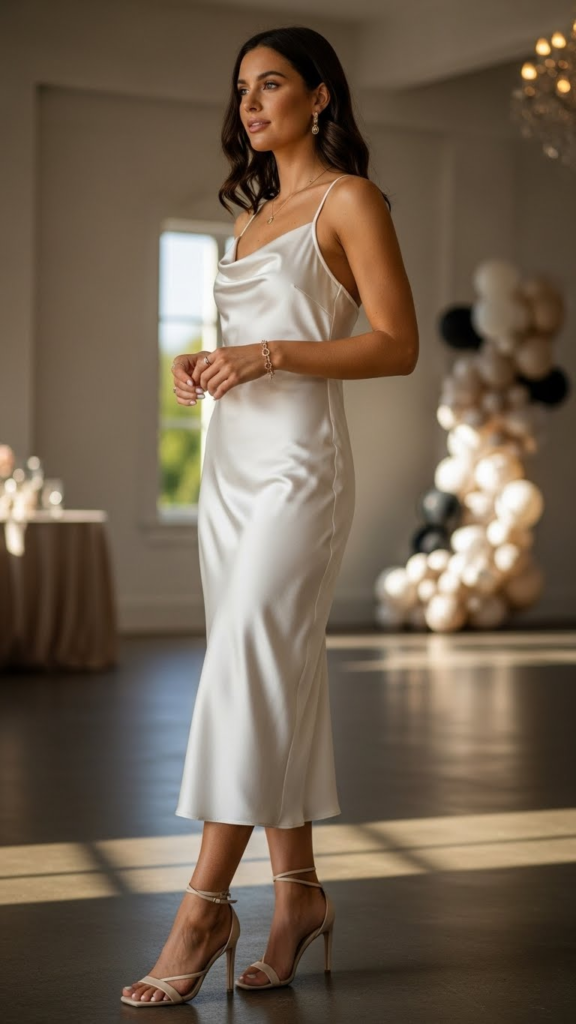 Soft Satin Slip Dress