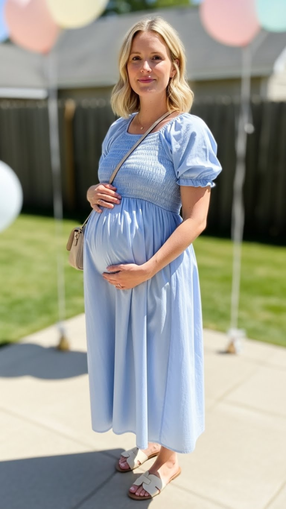 Cotton Smocked Dress