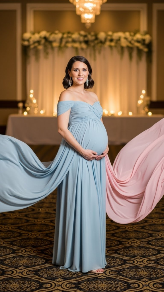 Off-the-Shoulder Evening Dress