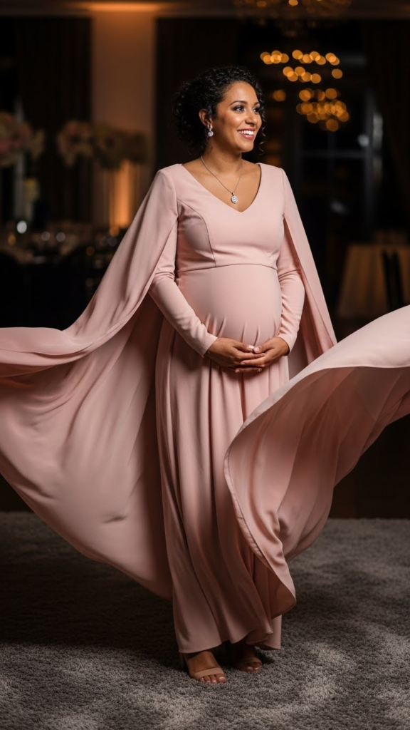 Cape-Style Evening Dress