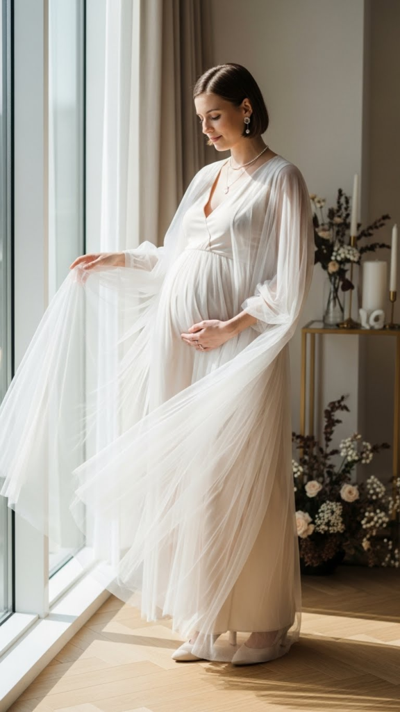 Soft Tulle Overlay Dress