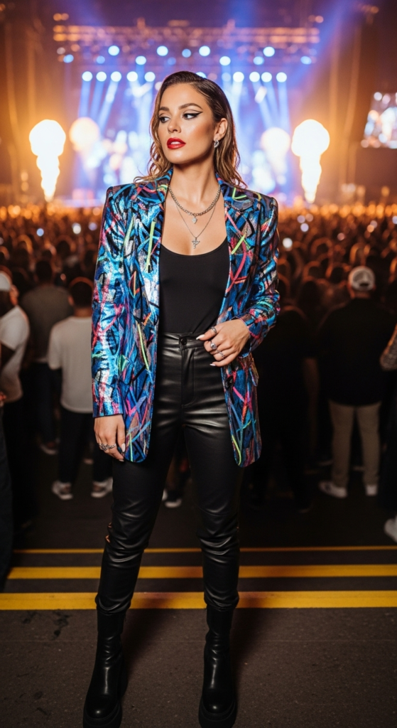 5. Statement Blazer over a Simple Bodysuit