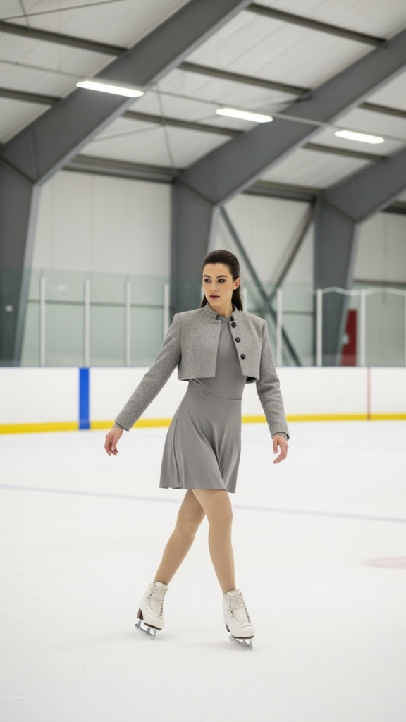 Cropped Jacket with Skating Dress