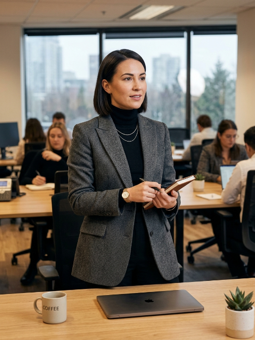 Office Ready: Blazer over a Turtleneck
